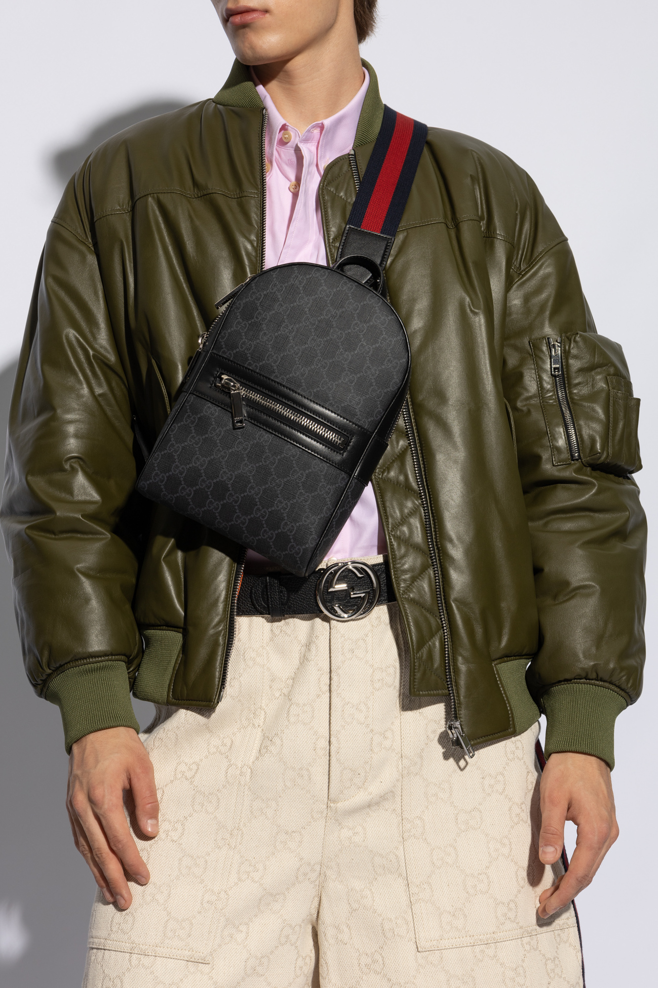 Gucci single strap backpack shops